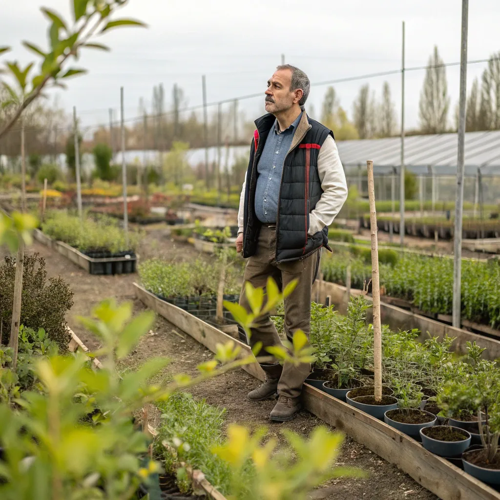 The founder of CYRANOVIS at an early stage of the garden center