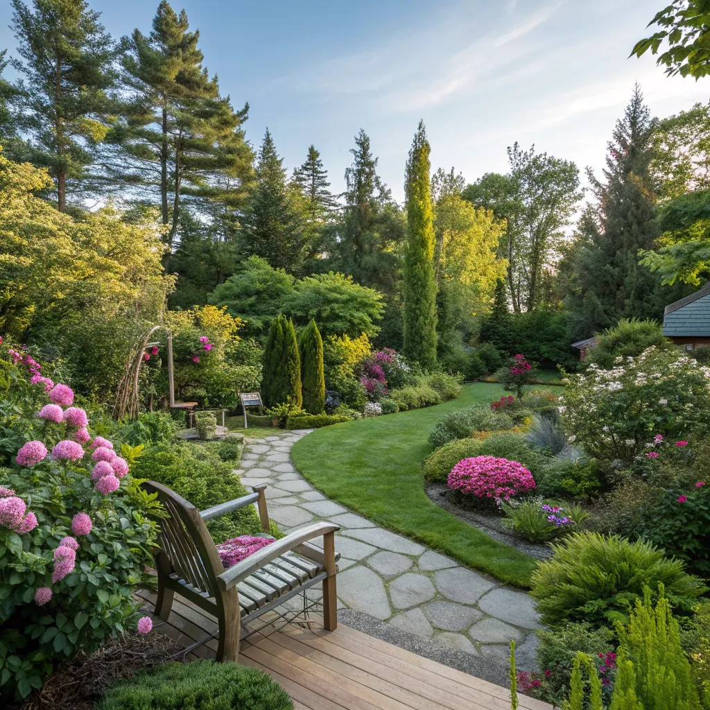 Olivia Harper's lush backyard